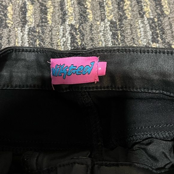 Luna Faux Leather Flare Jeans Edikted Size Small - Picture 5 of 13